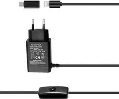 Maitinimo šaltinis "Raspberry Pi 4/3", 5,1 V 3A USB-C maitinimo šaltinis su įjungimo / išjungimo jungikliu, skirtas "Raspberry Pi 3", skirtas "Raspberry Pi 4 Model B