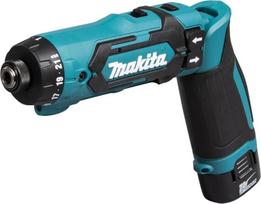 Makita DF012DSE Akumuliatorinis 7,2 V akumuliatorinis suktuvas su įkrovikliu ir dėklu 30 W 7,2 V juoda/mėlyna, mėlyna, DF012DSE