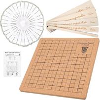 Makrame lentos rinkinys 18 x 18 cm kamštienos su smeigtukais ir liniuote Pinta lenta apyrankių projektams Naminių mazgų lenta draugystės apyrankėms ir dekoracijoms