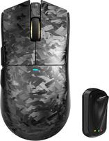 MAMBASNAKE Attack Shark X11 Ultra Carbon Fiber Wireless Gaming Mouse, Nordic 54L15, PAW3950MAX, 42000 DPI, Dual 8000Hz, 63g, lengva, ryklio pelekas, dvisluoksnės kojelės, PC, kaltinė juoda