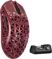 MAMBASNAKE M5 Ultra Carbon Fiber 8000Hz belaidė žaidimų pelė su iki 42000 DPI, PAW3950MAX jutikliu, 39 g itin lengva, "Nordic 52840" lustas, 2,4 GHz belaidis/BT/laidinis ryšys, skirta PC/Xbox/PS/Mac - raudona