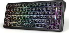MAMBASNAKE M82HE M82HE QWERTY 75% Rapid Trigger Keyboard Cablata su 8000Hz apklausos dažniu, reguliuojamu suveikimu ir 0,01 mm RT tikslumu Laidinė RGB žaidimų klaviatūra - juodas kontūras