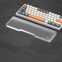 MAMBASNAKE riešo atrama klaviatūrai, ergonomiška akrilo klaviatūros pagalvėlė 60 % klaviatūros - klaviatūros riešo atrama biurui / žaidimams / spausdinant / nešiojamajam kompiuteriui / asmeniniam kompiuteriui - skaidrus akrilas - neslystančios kojelės