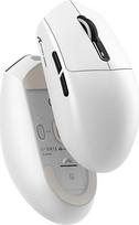 MAMBASNAKE x Attack Shark G3 belaidė žaidimų pelė, 59 g lengva pelė, PAW3311 optinis jutiklis, 25000 DPI, "Bluetooth/2.4G/USB-C", 5 programuojami mygtukai, 500 mAh akumuliatorius, skirta PC/Xbox/Mac - balta