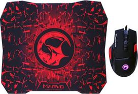MARVO Scorpion M355+G1 USB laidinės optinės žaidimų pelės ir pelės kilimėlio rinkinys