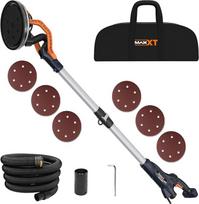 MAXXT bešepetėlinis gipskartonio šlifuoklis, 360° LED apšvietimas ir pavarų rodymas, LED apšvietimas, 600-1200 aps/min, 550 W, 215 mm padas