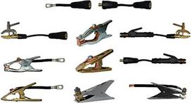Mažas elektrodų laikiklis su įžeminimo kabeliu H01N2D ir kabelio jungtimi (13 mm kniedė), daugybė variantų 10-95 mm² 4, 5 arba 10 metrų