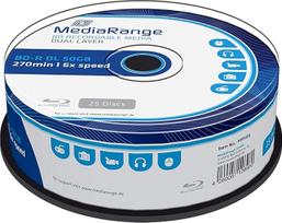 MEDIARANGE BD-R Dual Layer 50GB 6x rašymo greitis, 25 vnt.