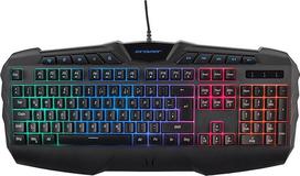 MEDION ERAZER Supporter P11 pusiau mechaninė žaidimų klaviatūra (aukštos kokybės pusiau mechaniniai klavišai, WASD, 25 "Anti Ghosting" klavišai, RGB apšvietimas, aukštos kokybės klaviatūros korpusas, QWERTZ)