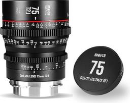 MEKE 75mm T2.1 Super 35 Prime rankinio fokusavimo kino objektyvas, skirtas PL laikikliui, suderinamas su C700 PL, ARRI Amira, Alexa Mini ir kt.