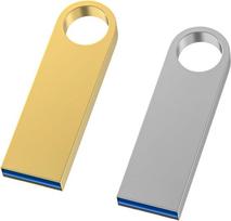 Metalinė USB atmintinė 3.0 32GB (2 vnt.) Vandeniui atspari 3.0 mini USB atmintinė 32GB, įvairiaspalvė (2 vnt.), skirta nešiojamajam kompiuteriui, kompiuteriui, televizoriui, automobiliui