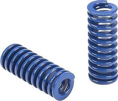 Metalinės spyruoklės, spyruoklės, suspaudimo spyruoklės, 8 mm OD 4 mm ID 20 mm ilgio spiralinis štampavimas Lengva apkrova Suspaudimo formos spyruoklė 3D spausdintuvų priedams Mechaninė įranga Mėlynas tonas, 2 vnt.