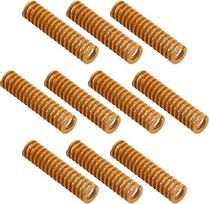 Metalinės spyruoklės, suspaudimo spyruoklės, 12 mm OD 6 mm ID 50 mm ilgio spiralinio štampavimo lengvos apkrovos suspaudimo formos spyruoklė 3D spausdintuvų priedams Mechaninė įranga Geltonas tonas 10 vnt.