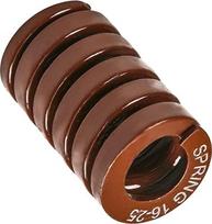 Metalinės spyruoklės, suspaudimo spyruoklės, 16 mm OD 8 mm ID 25 mm ilgio spiralinio štampavimo ypač didelės apkrovos suspaudimo formos spyruoklė, skirta mechaninei įrangai, 3D spausdintuvų priedams, rudos spalvos 1 vnt.