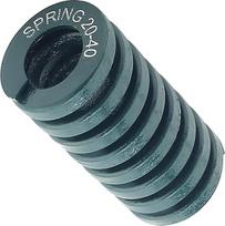 Metalinės spyruoklės, suspaudimo spyruoklės, 20 mm OD 10 mm ID 40 mm ilgio spiralinis štampavimas didelės apkrovos suspaudimo formos spyruoklės 3D spausdintuvų priedams, mechaninei įrangai, žalias tonas, 1 vnt. (žalias)