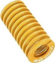 Metalinės spyruoklės, suspaudimo spyruoklės, 25 mm OD 12,5 mm ID 50 mm ilgio spiralinis štampavimas Lengva apkrova Suspaudimo liejimo liejimo spyruoklė 3D spausdintuvų priedams Mechaninė įranga Geltonas tonas, 1 vnt.