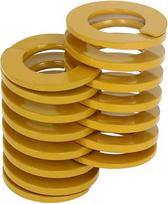 Metalinės spyruoklės, suspaudimo spyruoklės, 30 mm OD 15 mm ID 40 mm ilgio, spiralinio štampavimo lengvos apkrovos suspaudimo formos spyruoklė, skirta mechaninei įrangai, 3D spausdintuvų priedai, geltonos spalvos, 2 vnt.