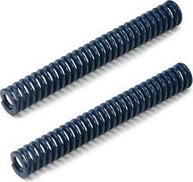 Metalinės spyruoklės, suspaudimo spyruoklės, 8 mm skersmens ir 60 mm ilgio spiralinės įspaudimo formos, nedidelė apkrova, mėlyna spyruoklė, 2 vnt.