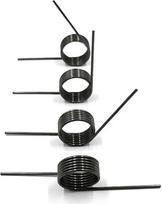 Metallfedern, 10 Stück, WD 1,0 mm, Winkel 60/90/120/180 Grad, V-formos sukimo mechanizmas, spiralinis sukimo mechanizmas, 65 Mn(8mm,9 LAPS-90DEGREES)