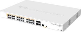 MikroTik 328 Kodas: 24P. Kodas: + RM Cloud Router Switch, CRS328 24P. + RM (debesų maršrutizatoriaus komutatorius, 800 MHz CPU, 512MB RAM, 24xGigabit LAN (komutatorius, visi PoE išėjimai, 4xSFP + narveliai, RouterOS L)