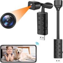 Mini HD Kamera WLAN, 4K UHD Kleine Kmera USB, Plug and Play Mini Bodycam WiFi mit Nachtsicht und Bewegungserkennungswarnung