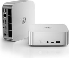 Mini kompiuteris "Beelink SER9", "AMD Ryzen R7 H255" (8C/16T, iki 4,9 GHz), 32GB DDR5 RAM, 1 TB M.2 PCIe 4.0 SSD, 4K trigubas ekranas, USB 4, HDMI, DP 1.4, BT 5.2, "Wi-FI 6", RJ45 2,5 GHz, sidabrinis