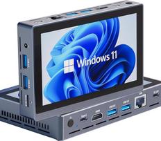 Mini kompiuteris "Win 11 Pro", N5095 (2,9 GHz), 16GB DDR4, 256GB eMMC Mikro stalinis kompiuteris, mini kompiuteris 4K @ 60Hz | Palaiko trigubą ekraną | WiFi | BT 5.2| RJ45 LAN | HDMI × 2 Verslui
