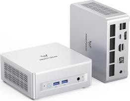 Mini kompiuteris MINIS FORUM UM880 Plus su AMD Ryzen 7 8845HS procesoriumi (8C/16T, iki 5,1 GHz), 32GB DDR5 RAM, 1 TB PCIe SSD, "Radeon 780M", OCuLink, trigubas ekranas iki 8K @ 60 Hz, 5 × USB, "WiFi 6E