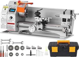 Mini metalo apdirbimo mašina 7''x16'' / 180mm*400mm 800W Digitalanzeige Stufenlose Metallbearbeitung Drehen