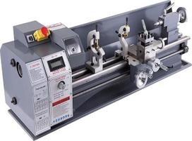 Mini metalo tekinimo staklės, metalo tekinimo staklės, 1100 W, 220 mm x 750 mm, metalo tekinimo staklės su kintamu greičiu ir greičiu, metalo frezavimo staklės, skaitmeninis frezavimas, efektyvumo didinimas