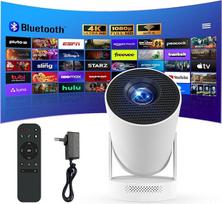 Mini projektorius, 4K 1080P nešiojamasis mini projektorius, "Bluetooth 5.4", HDMI sąsaja, 5 W žemų dažnių garsiakalbis, projektoriaus automobilinis posūkio kampas, pasukamas 180° kampu, suderinamas su HDMI, TV laikmenomis ir nešiojamaisiais kompiuteriais