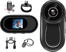 Mini sporto kamera Magnetisch HD 1080P, POV kamera Handy Vlogging Kamera, Actionkamera mit Nachtsichtfunktion, 150° Weitwinkel & 360° Action Cam mit Zubehör Set für Helm/Fahrrad/Motorrad