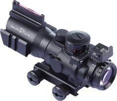 Minidiva® 4x32 mm taktinis optinis taikiklis su raudonai žalia, žalia, mėlyna, 3 ryškumų šviesolaidžiu