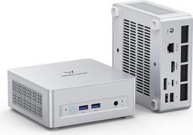 MINIS FORUM mini kompiuteris UM870 Slim, AMD Ryzen 7 8745H CPU 8C/16T iki 4,9 GHz/AMD Radeon 780M, 16GB DDR5 iki 96GB/1TB PCIe4.0 SSD, vaizdo išvestis HDMI/USB4/DP, 2,5G RJ45, USB3.2, USB2.0, WiFi6 BT5.300 10