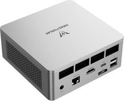 MINIS FORUM UM750L Plonas mini kompiuteris, AMD Ryzen 5 7545U mini kompiuteris (6C/12T, iki 4,9 GHz), 16GB LPDDR5 ir 1 TB SSD PCIe 4.0, DP/HDMI/USB4, 4x A tipo USB, 2,5G LAN, WIFI6E/BT5.2