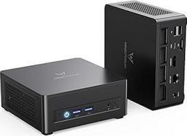 MINIS FORUM UM760 Slim Mini PC, AMD Ryzen 5 7640HS procesorius (6 branduoliai/12 gijų, iki 5,0 GHz), AMD Radeon 760M, 16GB DDR5 RAM ir 512GB PCIe 4.0 SSD, HDMI/USB4/DP išvestis, WiFi 6E, BT5.3