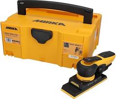 Mirka DEOS II 383 orbitinis šlifuoklis dėkle 70 x 198 mm 300 W mažos vibracijos šlifuoklis medienai, gipskartoniui ir metalui šlifuoti be dulkių su švitriniu popieriumi / MID3834044