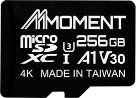 MMOMENT 256GB Micro SDXC kortelė MM13 Jolly A1 UHS-I U3 V30 10 klasės suderinama Skaitymo greitis iki 100MB/s Įrašymo greitis iki 70MB/s Pridedamas SD adapteris