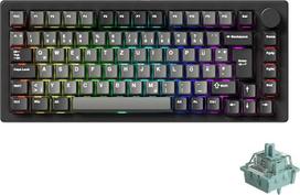 MONSGEEK M1 V5 TMR žaidimų klaviatūra, QWERTZ išdėstymas, 8 000 Hz pavyzdžių dažnis, RT0,01 mm, 2,4 GHz belaidis ryšys / "Bluetooth 5.0" / USB-C laidinis ryšys, aliuminio klaviatūra (juoda ir sidabrinė, "AstroAim" magnetinis jungiklis)