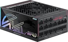MPG Ai1300TS PCIE5 kompiuterio maitinimo šaltinis 1300W 80 Plus Titanium ATX 3.1 suderinamas su PCIe 5.1 Du vietiniai kabeliai 12V-2x6 su dviejų tonų jungtimis ATX pinti kabeliai
