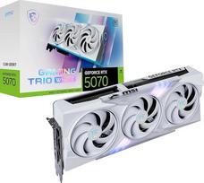 MSI "GeForce RTX 5070 12G Gaming Trio OC White" - 12GB GDDR7 (28Gb/s/192 bitų), PCIe 5, didinimo dažnis: 2542 MHz, HDMI 2.1b, DisplayPort 2.1b