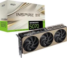 MSI "GeForce RTX 5070 12G Inspire 3X OC" - 12GB GDDR7 (28Gb/s/192 bitų), PCIe 5, didinimo dažnis: 2542 MHz, HDMI 2.1b, DisplayPort 2.1b