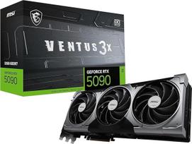 MSI "GeForce RTX 5090 32G Ventus 3X OC" - 32GB GDDR7 (28Gb/s/512 bitų), "PCIe 5X 8", 2437 MHz, HDMI 2.1b, "DisplayPort 2.1b