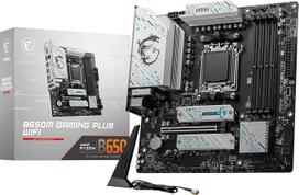 MSI B650M Gaming Plus WiFi pagrindinė plokštė, mATX, palaiko "Ryzen 9000", 8000 ir 7000 procesorius, AM5, DDR5 Memory Boost 7800+ MHz/OC, PCIe 4.0 x16, M.2 Gen4, Wi-Fi 6E