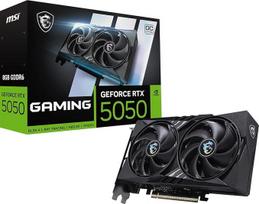 MSI Gaming RTX 5050 8G Gaming OC vaizdo plokštė (8GB GDDR6, 128 bitų, ekstremalus našumas: 2647 MHz, DisplayPort x3 2.1a, HDMI 2.1b, NVIDIA Blackwell Architecture)