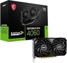 MSI GeForce RTX 4060 Ventus 2X Black 8G OC vaizdo plokštė -NVIDIA RTX 4060, 8GB GDDR6 atminties, 17Gb/s, PCIe 4.0, DLSS3