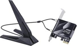 MSI Herald WiFi 7 PCIe kortelė staliniams kompiuteriams BE9400 Trijuostė "Bluetooth" 5.4 6GHz MLO 320MHz 5.8Gbps