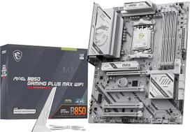 MSI MAG B850 Gaming Plus MAX WiFi pagrindinė plokštė, ATX - palaiko "AMD Ryzen 9000/8000/7000" procesorius, AM5, DDR5 Memory Boost (iki 8200+ MT/s OC), PCIe 5.0 x16, M.2 Gen5, "Wi-Fi 7", 5G LAN