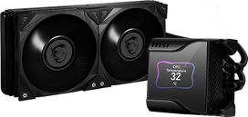 MSI MEG CORELIQUID S280 AIO CPU aušinimas vandeniu, 2,4 colio IPS ekranas, 7 kartos "Asetek" siurblys, VRM ventiliatorius, 2x tylūs "Gale P14" ventiliatoriai, garų nepraleidžiančios žarnos, MSI centras, suderinama su AMD ir "Intel