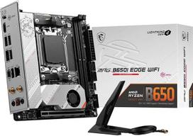 MSI MPG B650I Edge WiFi Gaming pagrindinė plokštė (AMD AM5, Mini-ITX, DDR5, PCIe 4.0, M.2, SATA 6Gb/s, USB 3.2 Gen 2, HDMI, "Wi-Fi 6E", AMD Ryzen 7000 serijos stalinių kompiuterių procesoriai)